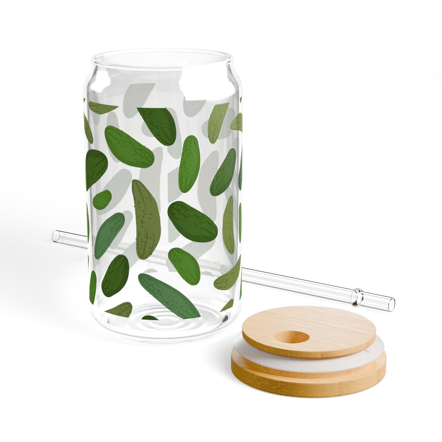 Pickled Cucumber pattern Sipper glass at Orange Moon 