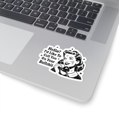 Vintage Retro Housewife Sarcasm Funny Kiss-Cut Stickers, Decals, Laptop Decals, Planner Stickers, Scrapbook Stickers, Journal Stickers
