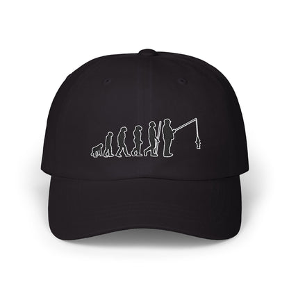 Fishing Evolution - Fishing Hat, Luxurious Embroidered Classic Adjustable Cap, Unisex Embroidery Baseball Cap, Trucker Hat