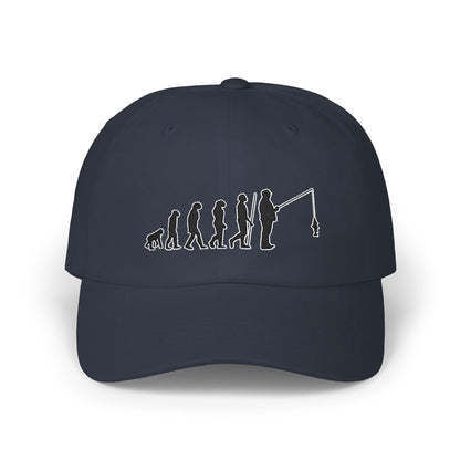 Fishing Evolution - Fishing Hat, Luxurious Embroidered Classic Adjustable Cap, Unisex Embroidery Baseball Cap, Trucker Hat