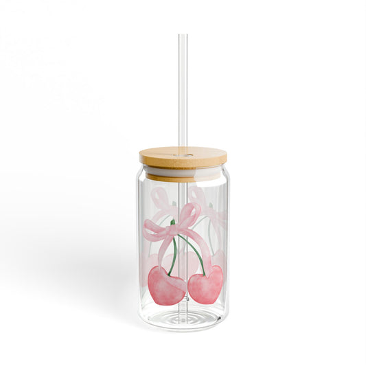 Cherries Sipper Glass