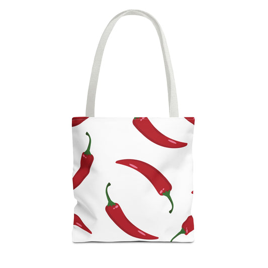 Red Chili Print all over print tote bag available at Orange Moons