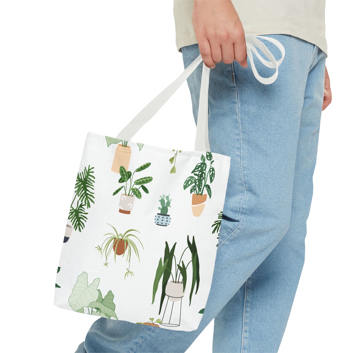 Plant Lover's Tote Bag - Stylish Eco-Friendly Carryall, Botanical Print Shopping Bag, Gardening Gift, Nature Inspired Shoulder Bag, Farmers