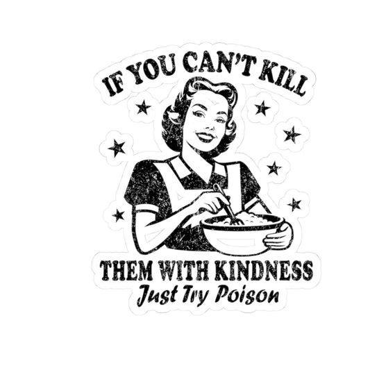Vintage Retro Housewife Sarcasm Funny Kiss-Cut Stickers, Decals, Laptop Decals, Planner Stickers, Scrapbook Stickers, Journal Stickers