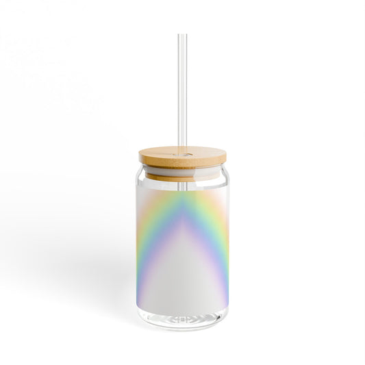 Rainbow pattern Sipper Glass