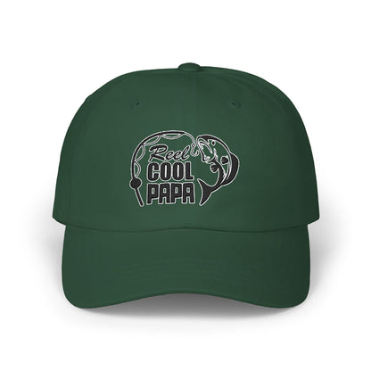 Reel Cool Papa - Fishing Hat, Luxurious Embroidered Classic Adjustable Cap, Unisex Embroidery Baseball Cap, Trucker Hat
