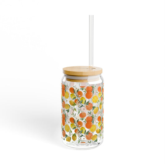 Orange and Lemon Plant Sipper Glass at Orange Moon
