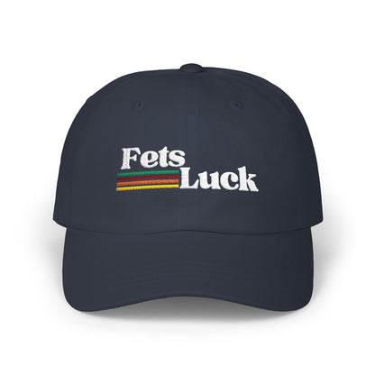 Fets Luck ~ Cute play on "Let's Fuck" - Luxurious Embroidered Classic Adjustable Cap, Casual Unisex Embroidery Baseball Cap, Trucker Hat
