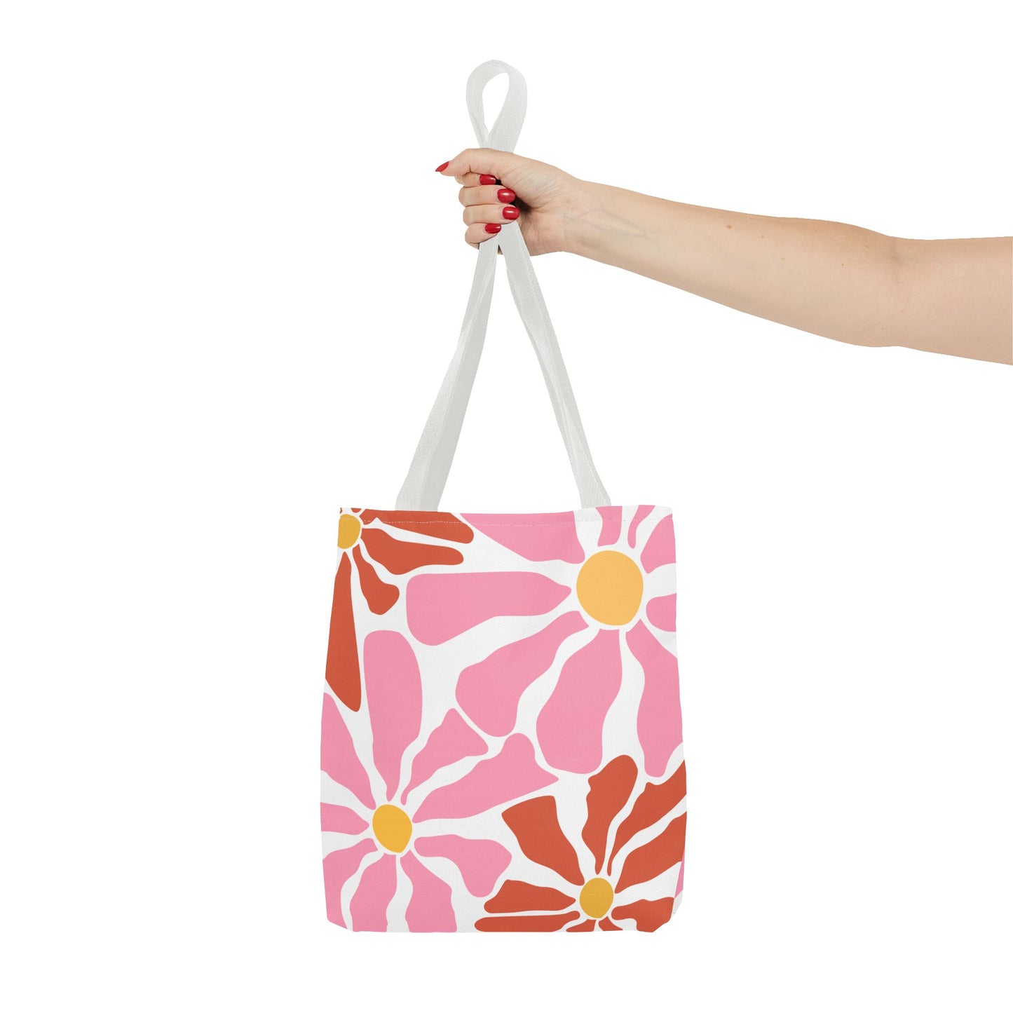Bright Colored Abstract Flower Blossoms Floral Tote Bag