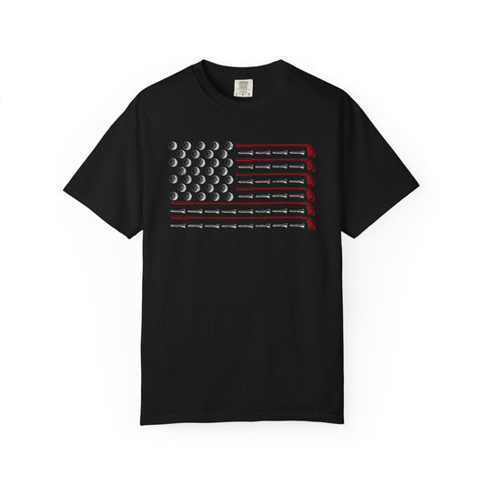 American Flag Golf T-shirt, Funny Tee