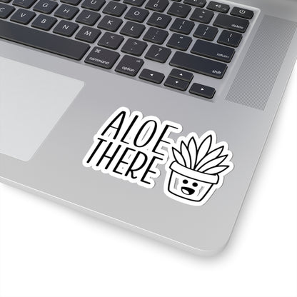 Aloe There Plant Kiss-Cut Stickers, Cute Succulent, Laptop Décor, Nature Lover Gift, Fun Home Decor, Greenery Sticker Pack