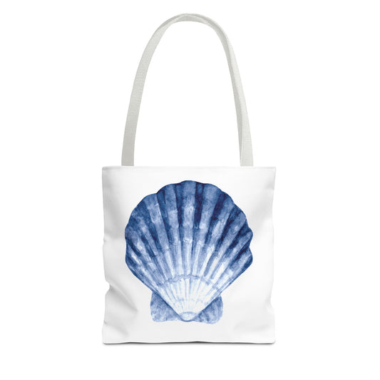Watercolor Blue Seashell Tote Bag