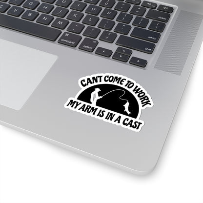 Fishing Funny Sticker Sarcasm Kiss-Cut Stickers, Laptop Décor, Fun Home Decor