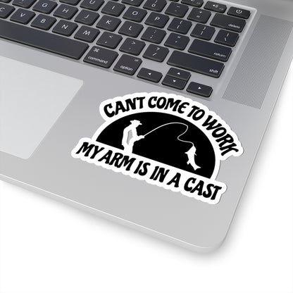 Fishing Funny Sticker Sarcasm Kiss-Cut Stickers, Laptop Décor, Fun Home Decor