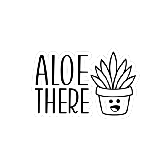Aloe There Plant Kiss-Cut Stickers, Cute Succulent, Laptop Décor, Nature Lover Gift, Fun Home Decor, Greenery Sticker Pack
