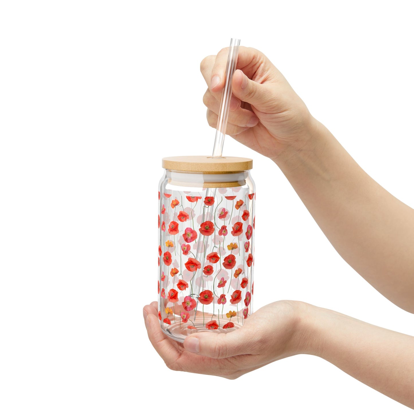 Floral Sipper Glass