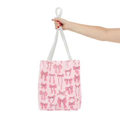 Pink Bows & Hearts Coquette Tote Bag