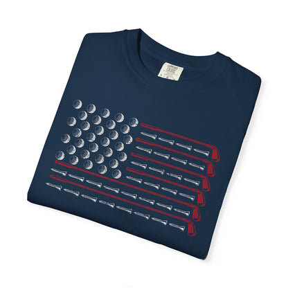 American Flag Golf T-shirt, Funny Tee