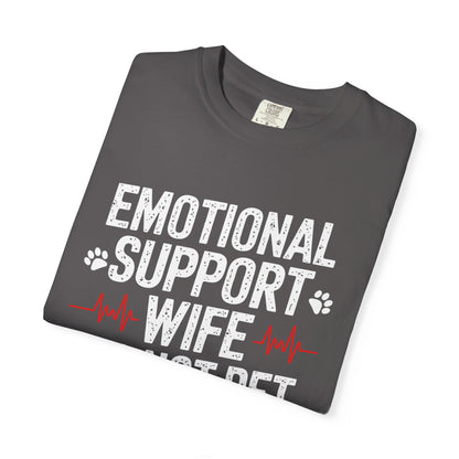 Emotional Support Wife Funny T-Shirt, Funny Gift for Millennials, Humor Tee for Stress Relief, Casual Everyday Wear, Great Birthday Gift