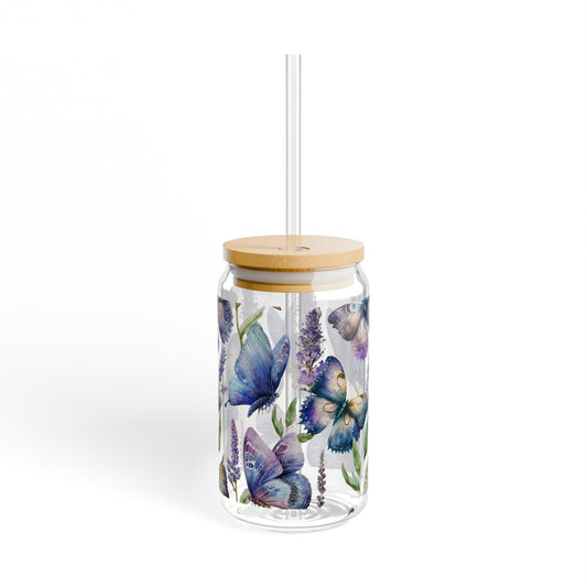 Butterflies pattern Sipper glass at Orange Moon 