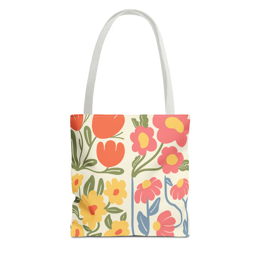 Abstract Flower Blossoms Floral Tote Bag