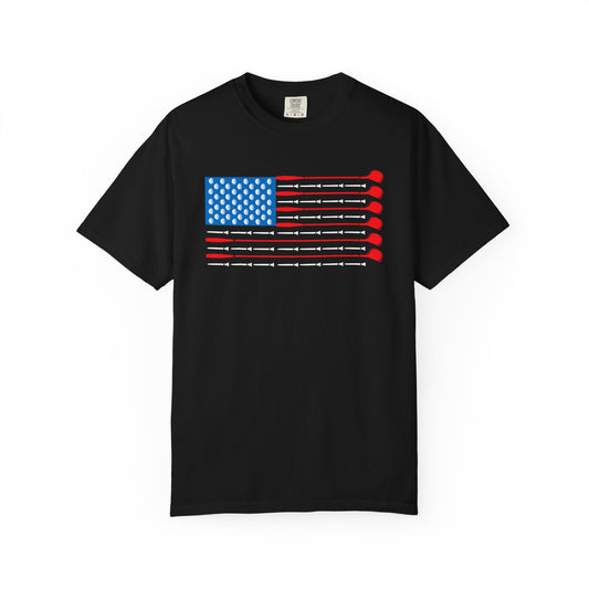 American Flag Golf T-shirt, Funny Tee