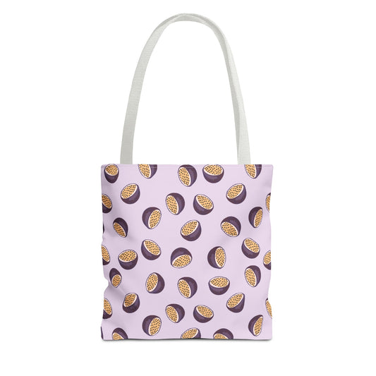 Passionfruit Tropical Fruit Tote Bag, Beach Bag, Grocery Bag, Summer Tote, Market Bag, Reusable Tote Bag, Hawaii Island Vibe, Passion Fruit