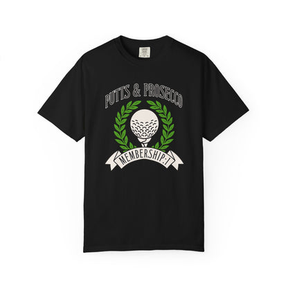 Putts and Prosecco Funny Golf T-shirt
