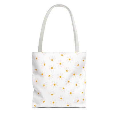 Small Daisy Flower Blossoms Floral Tote