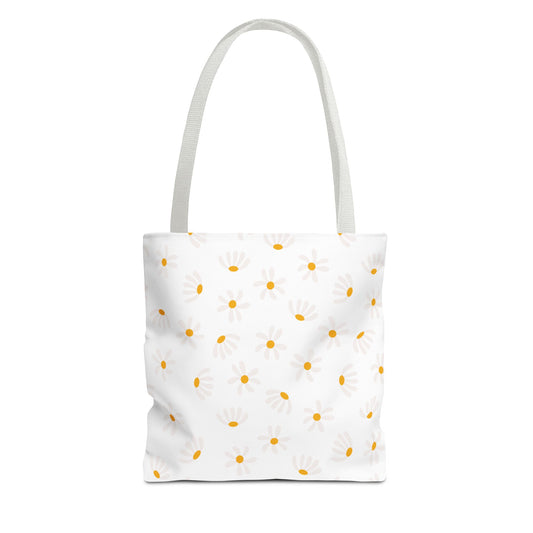 Small Daisy Flower Blossoms Floral Tote