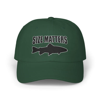 Size Matters - Fishing Hat, Luxurious Embroidered Classic Adjustable Cap, Unisex Embroidery Baseball Cap, Trucker Hat