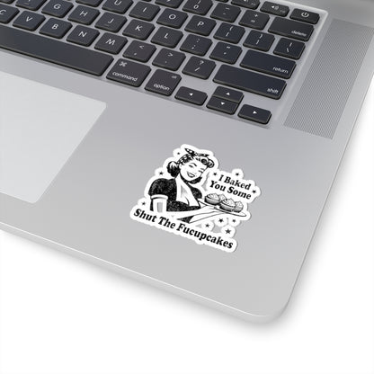 Vintage Retro Housewife Sarcasm Funny Kiss-Cut Stickers, Decals, Laptop Decals, Planner Stickers, Scrapbook Stickers, Journal Stickers