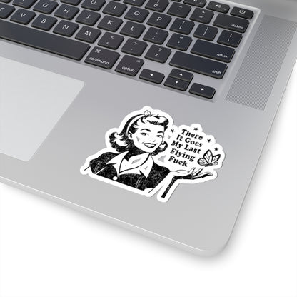 Vintage Retro Housewife Sarcasm Funny Kiss-Cut Stickers, Decals, Laptop Decals, Planner Stickers, Scrapbook Stickers, Journal Stickers