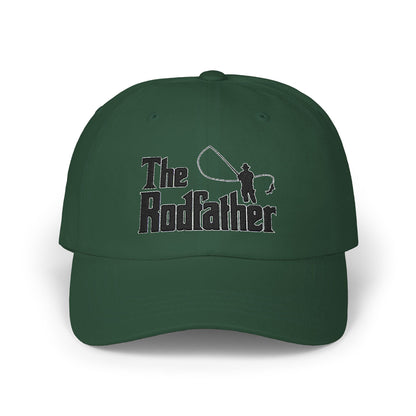 The Rodfather - Fishing Hat, Luxurious Embroidered Classic Adjustable Cap, Unisex Embroidery Baseball Cap, Trucker Hat