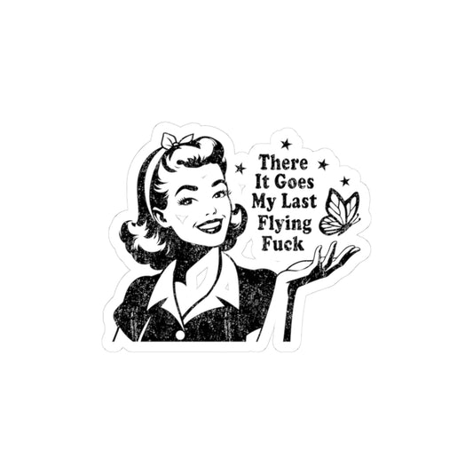 Vintage Retro Housewife Sarcasm Funny Kiss-Cut Stickers, Decals, Laptop Decals, Planner Stickers, Scrapbook Stickers, Journal Stickers