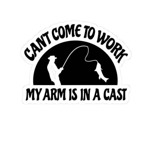 Fishing Funny Sticker Sarcasm Kiss-Cut Stickers, Laptop Décor, Fun Home Decor