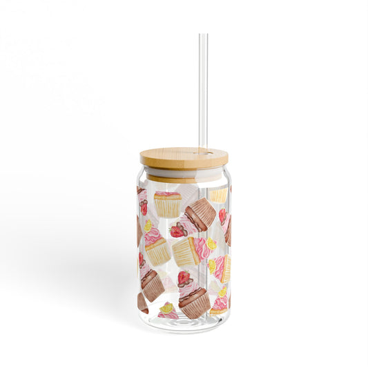 Cute Cucake pattern Sipper glass at Orange Moon 