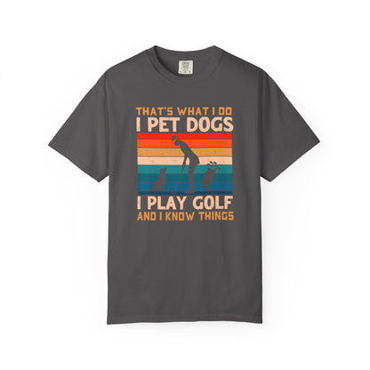 Funny Dogs and Golf T-shirt