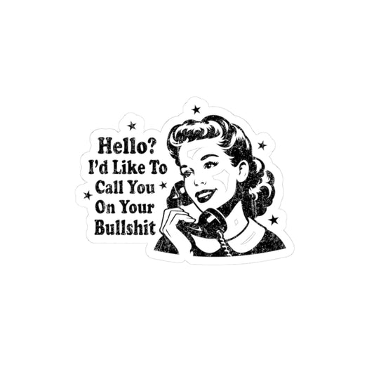 Vintage Retro Housewife Sarcasm Funny Kiss-Cut Stickers, Decals, Laptop Decals, Planner Stickers, Scrapbook Stickers, Journal Stickers