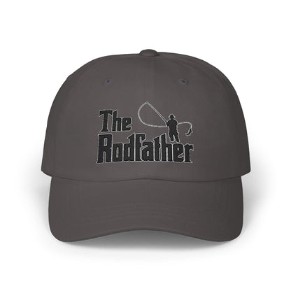 The Rodfather - Fishing Hat, Luxurious Embroidered Classic Adjustable Cap, Unisex Embroidery Baseball Cap, Trucker Hat