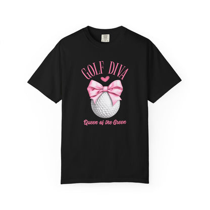 Golf Diva ~ Queen of the Green Girl Women's Golf T-shirt Tee