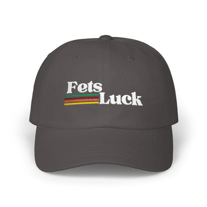 Fets Luck ~ Cute play on "Let's Fuck" - Luxurious Embroidered Classic Adjustable Cap, Casual Unisex Embroidery Baseball Cap, Trucker Hat