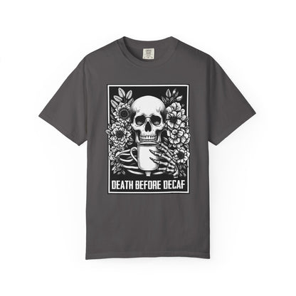Skull Coffee T-Shirt, Funny Gift for Millennials, Humor Tee for Stress Relief, Casual Everyday Wear, Great Birthday Gift