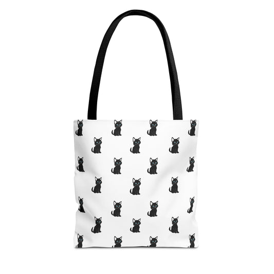 Cartoon Cats Tote Bag - Cute Feline Lovers Shoulder Bag