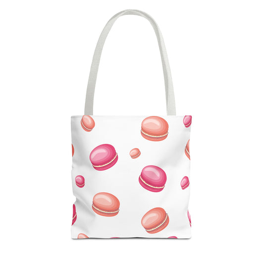 Pink French Macaron Cookies Tote Bag Macaroon