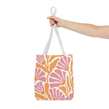 Abstract Flower Blossoms Tropical Floral Tote Bag