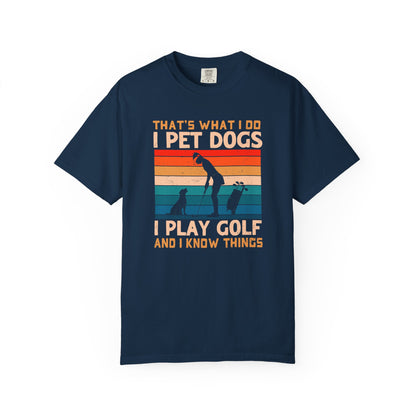Funny Dogs and Golf T-shirt