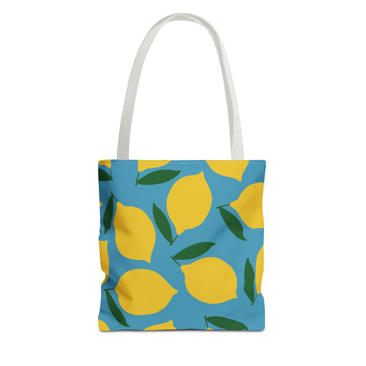 Leon Fruit with leaf Print all over print tote bag available at Orange Moons
