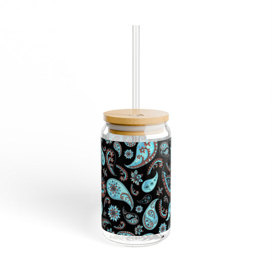 Paisley Pattern Sipper Glass