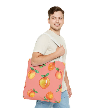 Peach Fruit Tote Bag, Beach Bag, Grocery Bag, Summer Tote, Market Bag, Reusable Tote Bag, Island Vibe, Paradise Sweet Fruit, Peaches